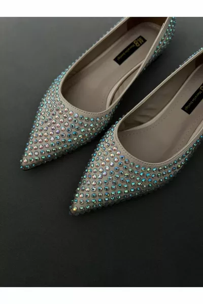 نسائية باليه مسطحات دافين صقيل تفاصيل الحجر