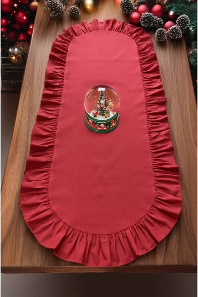 Gepunkteter Baumwolle-Polyester-Ovalläufer  cm