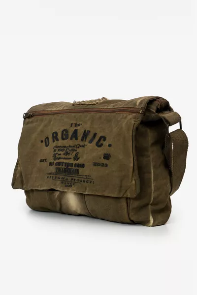 Повседневная сумка на плечо из хлопка, почтальонская, для ноутбука, школы, путешествий, ежедневного использования, винтажная ретро - Mulater Bag 