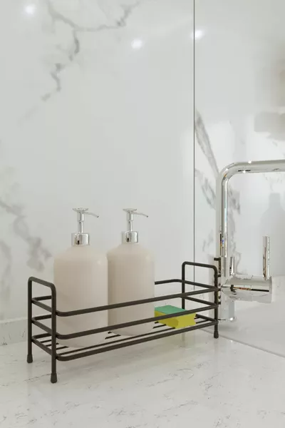 Полка-органайзер для ванной и кухни, стойка для косметики и украшений, для специй, металлическая, для шкафов и столешницы