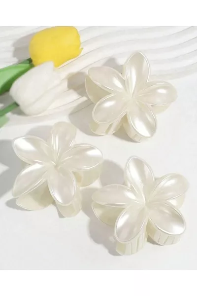 Barrette Lotus en Nacre pour Femme