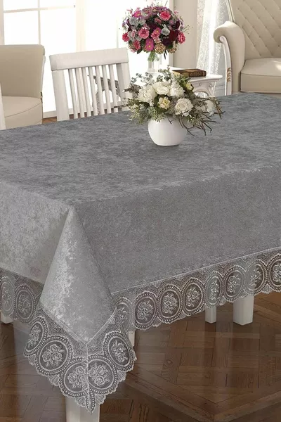 French Lace Luxury Velvet Tablecloth