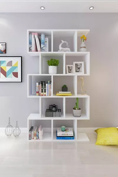 Рио Декоративная Книжная Полка Белая