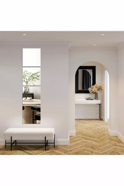 4'lü Dekor Ayna Gümüş Ayna  Cm