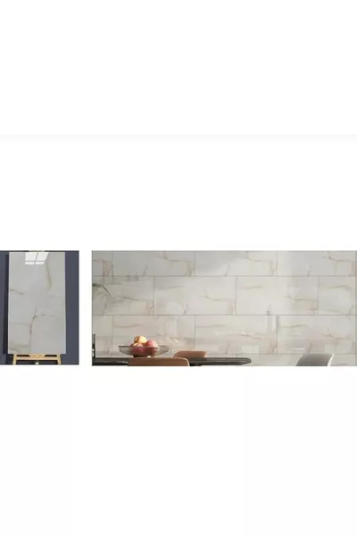 Самозалепващ се гъвкав пяна бял PVC мраморен панел  см за баня, тоалетна и кухня