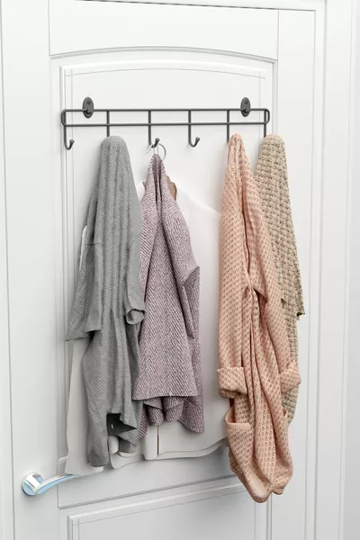 Sticky Metal Wall Dress Hanger Over-the-Door Rack Coat Rack Organizer Hook