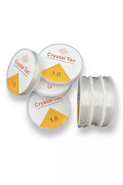 Силиконовая эластичная леска с резинкой - прозрачная леска толщиной 0,1 мм, длиной  метров