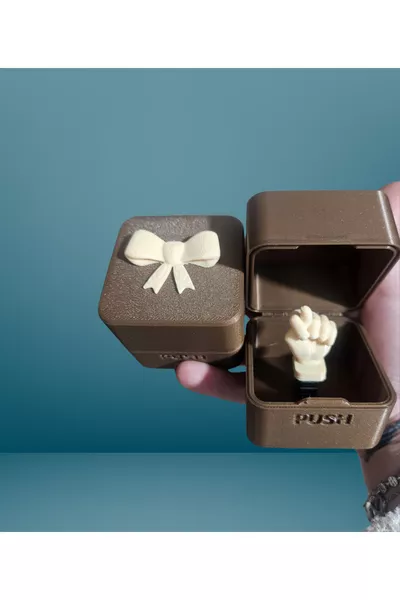 Nah Кутия изненада Кафява – Кутия за шеги и хумор – Забавен подарък - Капакът се отваря ръчно