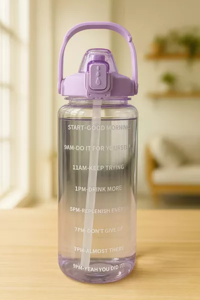Transparent Motivation Water Bottle  Ml Flask