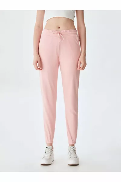 بنطال رياضي عادي قصّة مستقيمة باللون البنفسجي