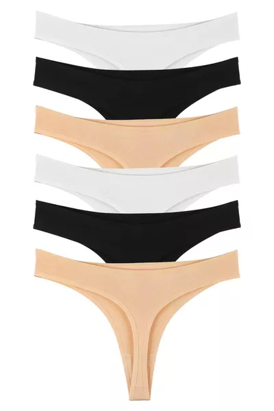 Lot de 6 strings brésiliens pour femme -  MIXTE