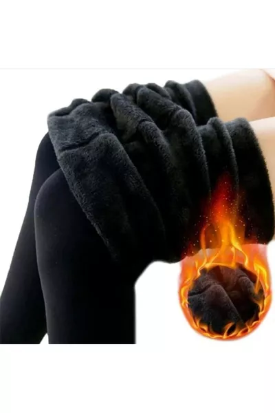 Women's Fleece-Lined - Plush High Waist Fit Thermal Leggings