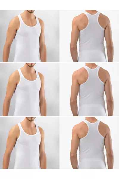 طقم 6 قطع للرجال: 3 سود  بيض، قميص رياضي يمتص العرق رامبو، قميص رياضي رجالي رامبو