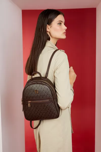 Coffee Small Alphabet Women's Backpack 