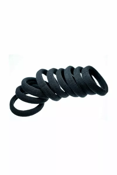 Черна ластична лента за коса