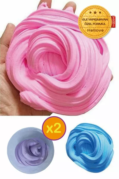 Set da 2 di Pasta Giocattolo Slime in Confezione Pronta