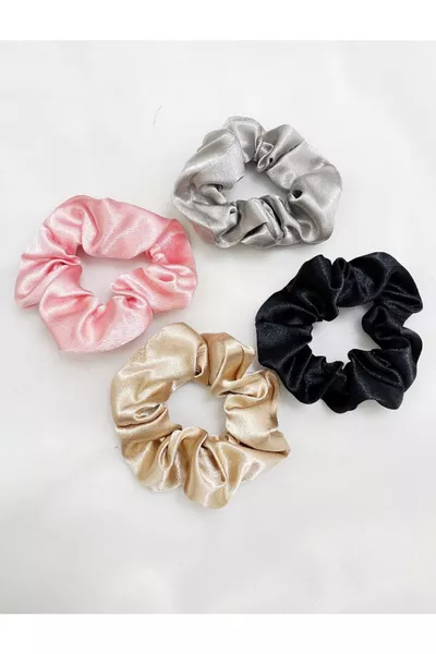Ensemble de 4 élastiques en satin