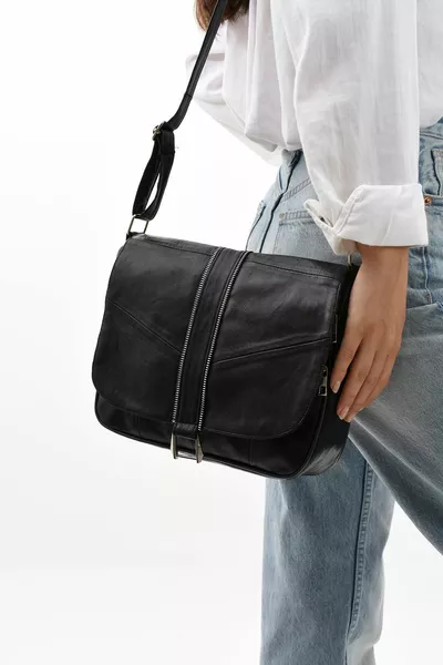 Echte Leder Große Umhänge- und Schultertasche