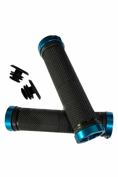 مقابض دراجات هوائية بعجلات زرقاء، لمقود BMX / سكوتر / جبل، ملم