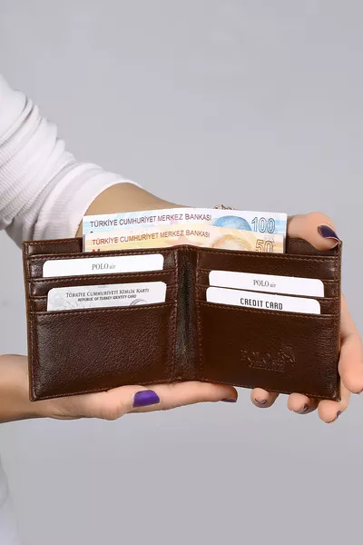 Мужской спортивный кошелек коричневый