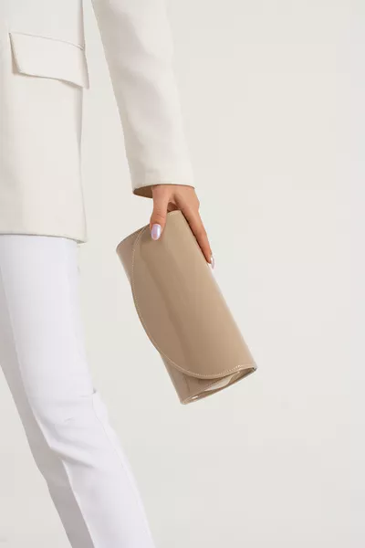 حقيبة سهرة عارية اللون حقيبة بورتفوليو حقيبة كلاتش