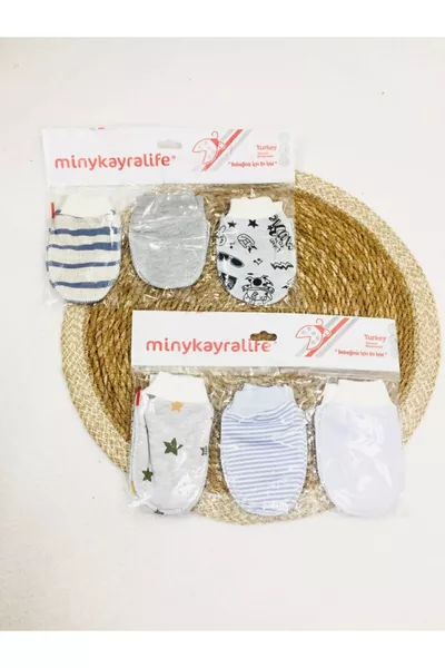 Set of 6 Newborn Baby Mittens