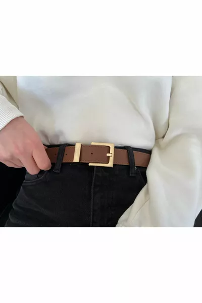 Quadratische Schnalle Damengürtel, Hosen Gürtel, Jacken Gürtel, Kleid Gürtel