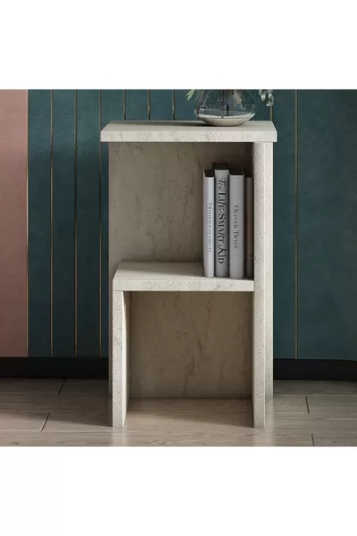 Roisin Modern Multipurpose Nightstand & Side Table Travertine