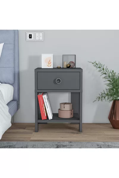 موبوغا سناء طاولة جانبية مع رفوص وصندوق