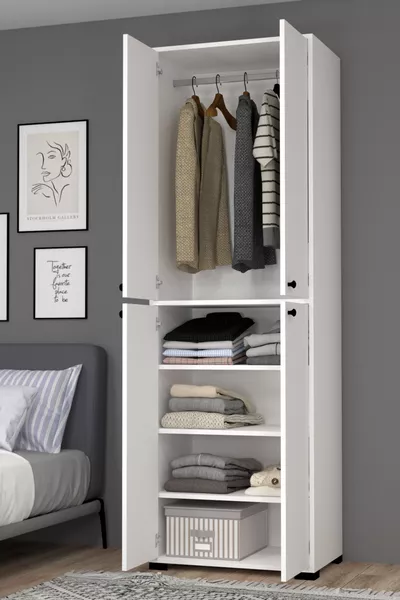 ARMADIO BUCURESTI N.3 CON 3 RIPIANI E APPENDIABITI