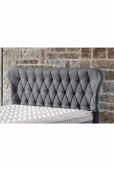 Single Bed cm Bonita Gray Headboard