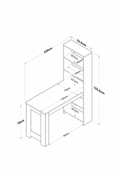 طاولة مانيكير راني مع رفوف وطاولة مكياج وسلة لون جوزي - أبيض