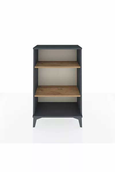 Аргес гардероб с 2 рафта Антрацит-Смърч