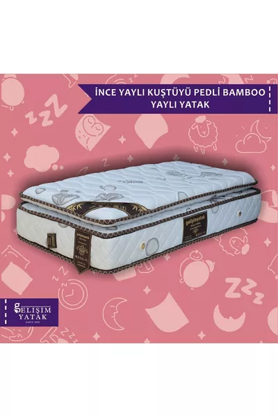 Gelişimyatak Special Baby Thin Semi-Orthopedic Bamboo Padded Spring Mattress
