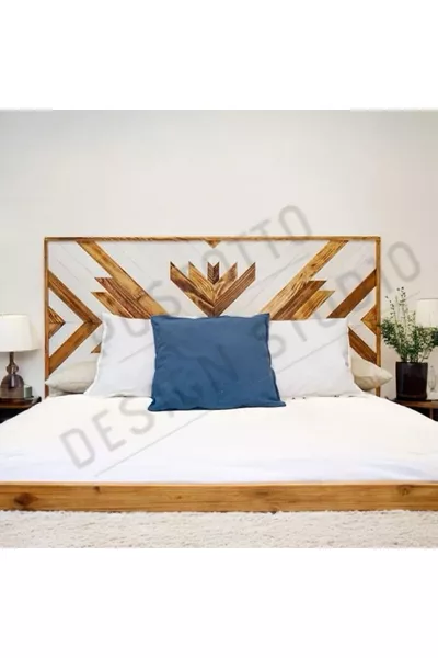 Sandra Wooden Double Handmade Bed/Headboard
