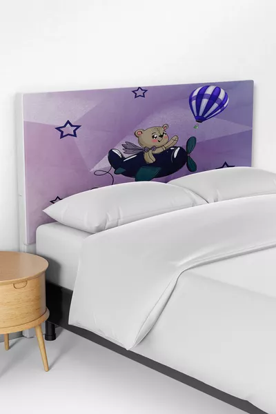 غطاء رأس سرير غرفة الأطفال بطبعة الدب الطائر