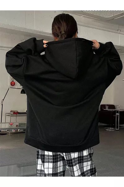 Sweat à capuche oversize en coton à impression spéciale colorée pour hommes et femmes, modèle DAILY 