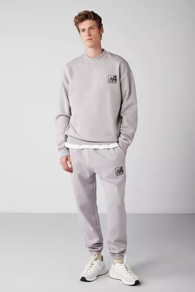 Benjı Relaxed Regular Hellgrauer 2-teiliger Trainingsanzug