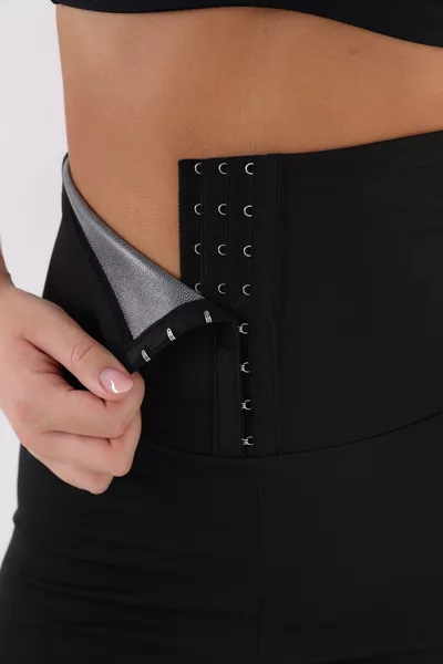 Collants thermiques avec fermeture à agrafes pour sauna, amincissant et affinant la taille