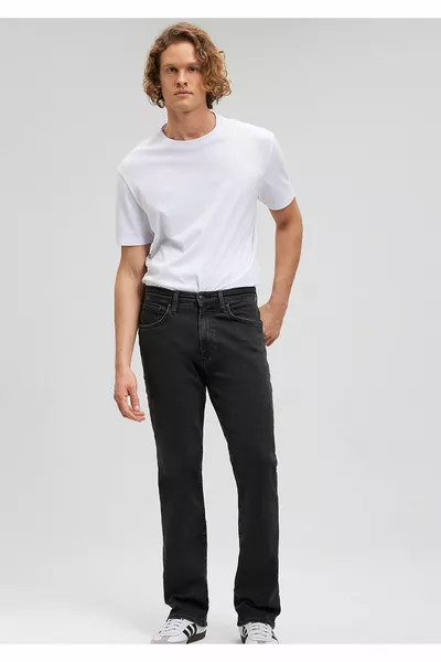  جينز مريح رمادي غامق 