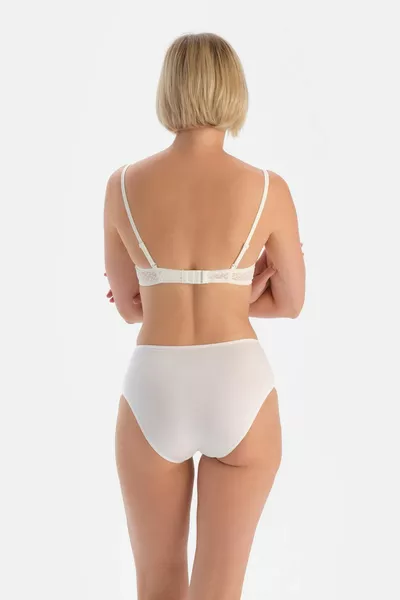 Lot de 3 slips taille haute blancs