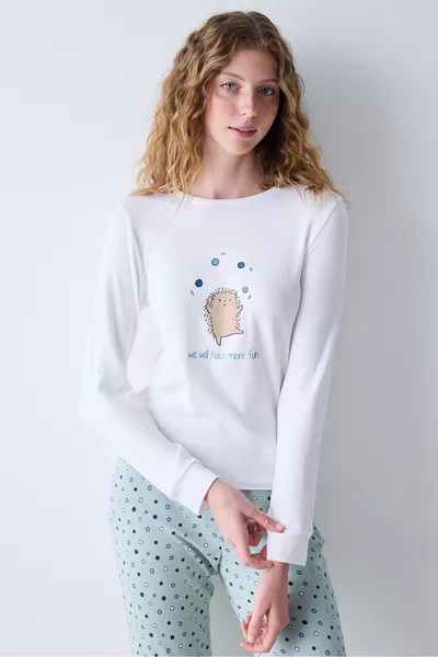 مجموعة بيجاما بنطلون حراري ملون من Fun Times