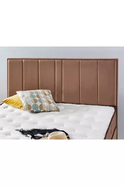 Niron Comfort Başlık  Cm Çift Kişilik Yatak Başlığı Sütlü Kahve Kumaş Başlık
