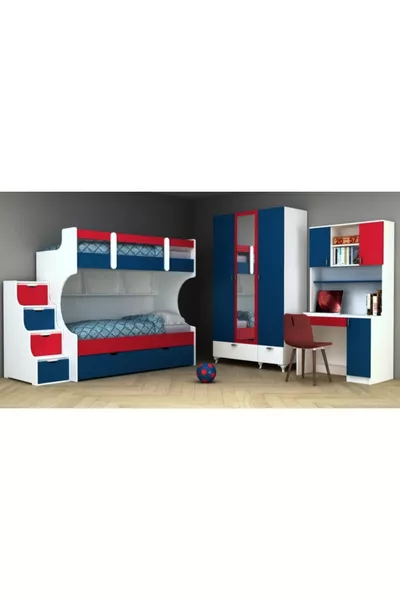 Letto a castello Tuana Seri 2 per giovani Camera dei bambini