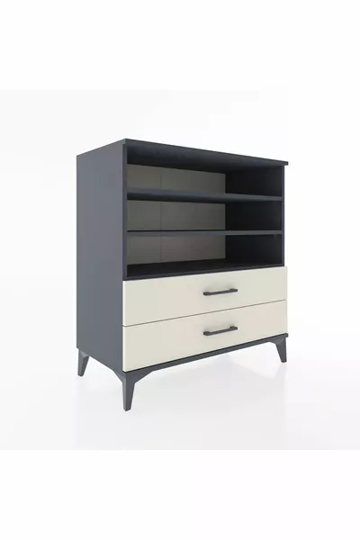 Hyperion Dresser 3 Shelves 2 Drawers Anthracite-Quartz