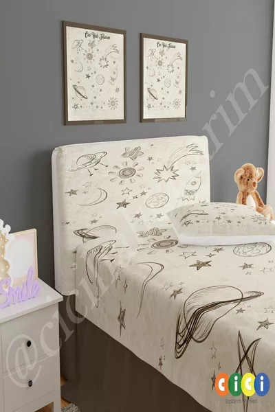 غطاء رأس السرير كواكب UFO نجوم