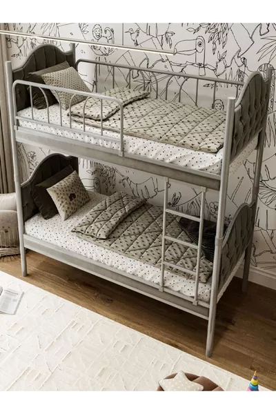 Argimo Melis Young Children's Room Metal Bunk Bed and Bed x cm