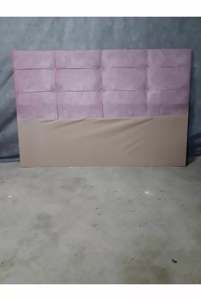 Boxspring hoofdeinde X vierkante doorgestikte roze