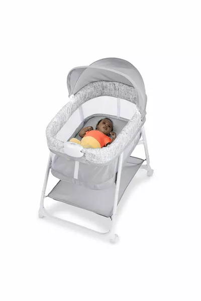 Bright Starts Winnie The Pooh - Pajama Party Vibrating Soothing Crib, 0-5 Months, 3-7 kg