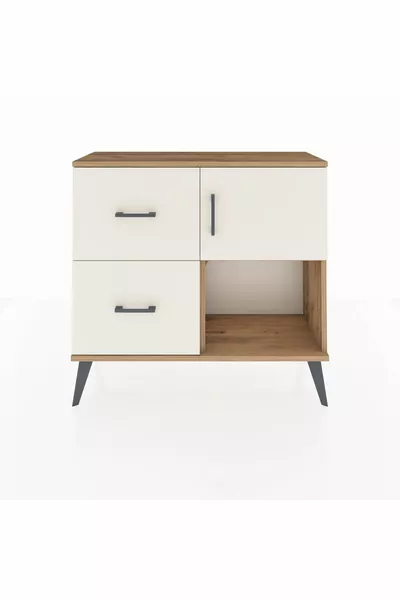Arges Şifonyer Tek Raflı 2 Çekmeceli Tek Kapaklı  Çam-Aytaşı